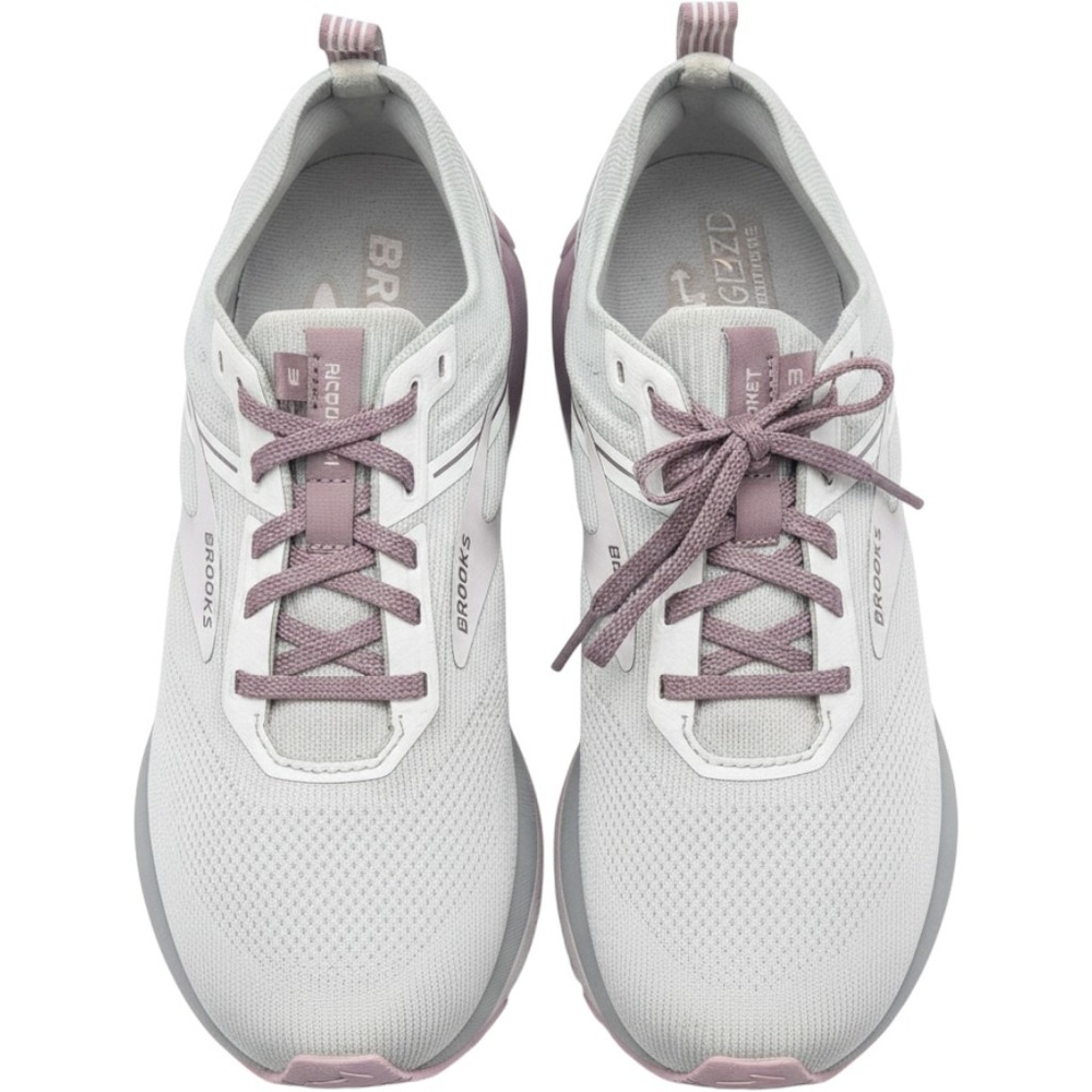 Brooks Ricochet 3 1203481B159 Gray Lavendar Running Sneaker Shoes Woman Size 7 - Picture 4 of 12